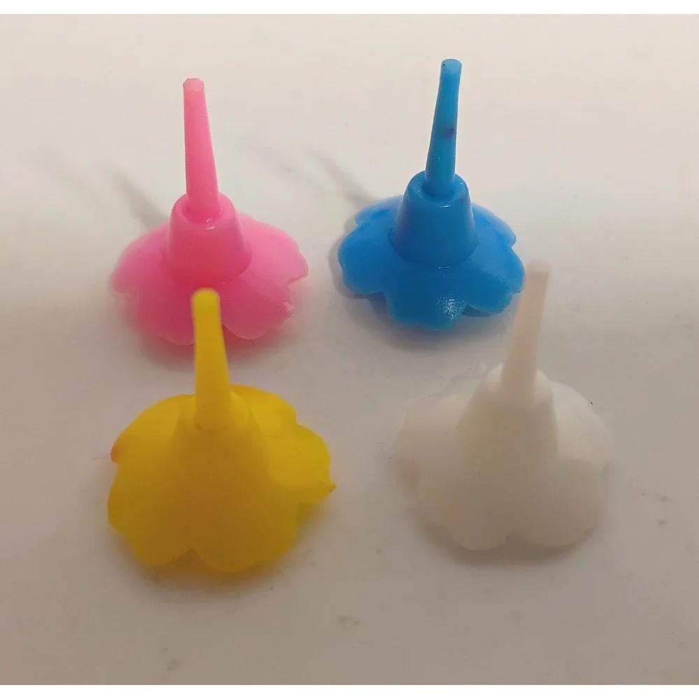 Vintage 56 pc Lot Colorful Flower Cake Decoration Candle Holders Cake Toppers